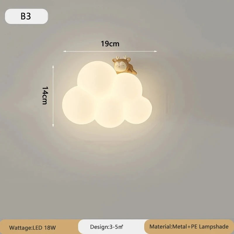Children’s Cloud Wall Lamp – Warm LED Bedroom Light