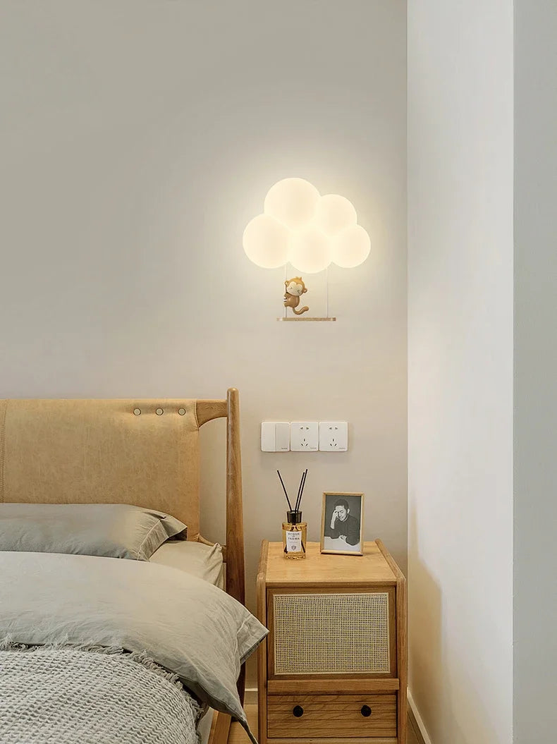 Children’s Cloud Wall Lamp – Warm LED Bedroom Light