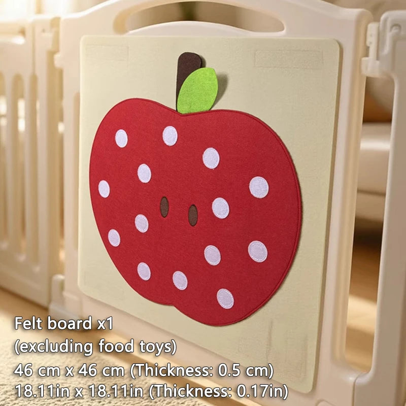 Fruit & Vegetable Felt Activity Board and Pretend Play Food Set