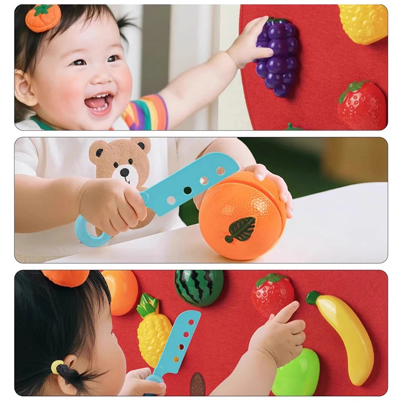 Fruit & Vegetable Felt Activity Board and Pretend Play Food Set