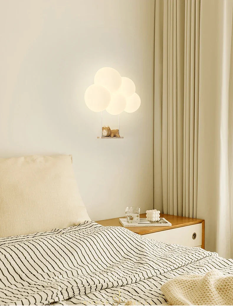 Children’s Cloud Wall Lamp – Warm LED Bedroom Light