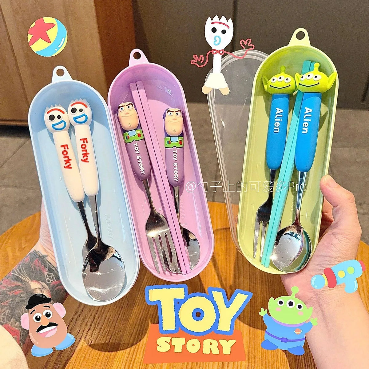 Character Children’s Cutlery Set with Travel Case