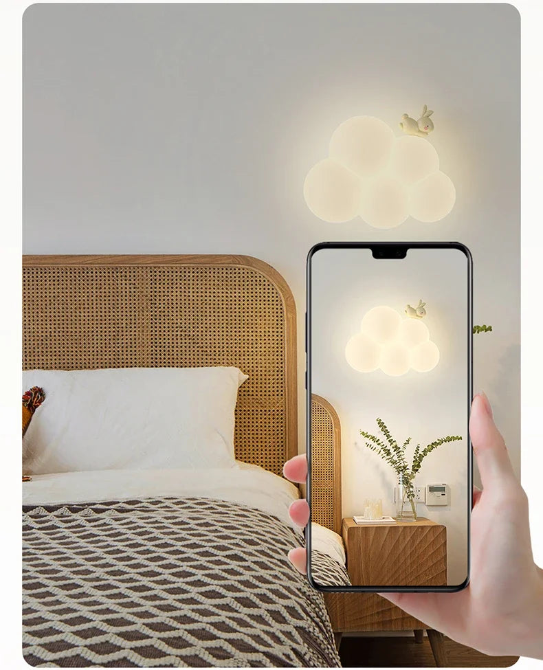 Children’s Cloud Wall Lamp – Warm LED Bedroom Light