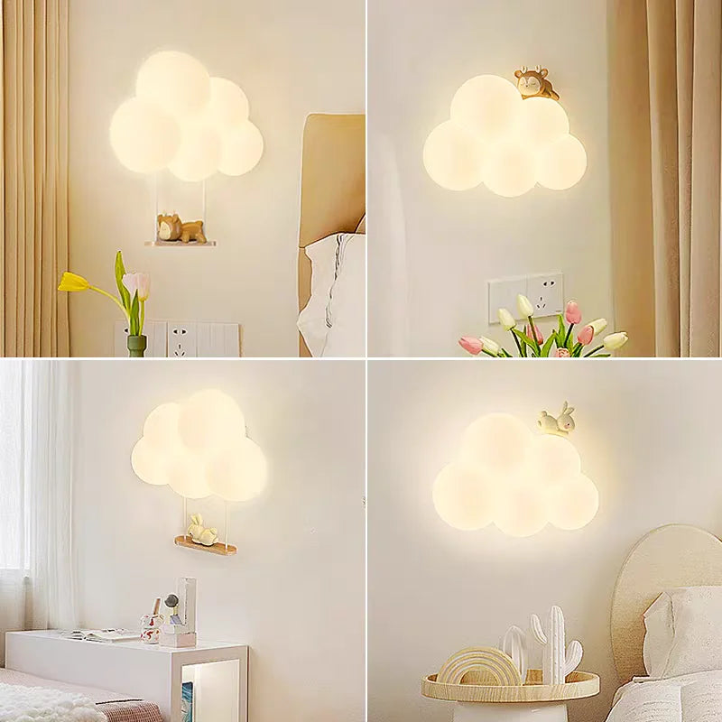 Children’s Cloud Wall Lamp – Warm LED Bedroom Light