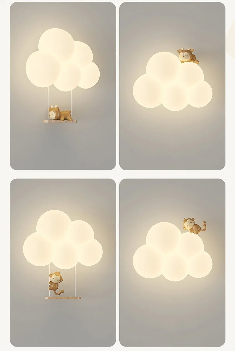 Children’s Cloud Wall Lamp – Warm LED Bedroom Light