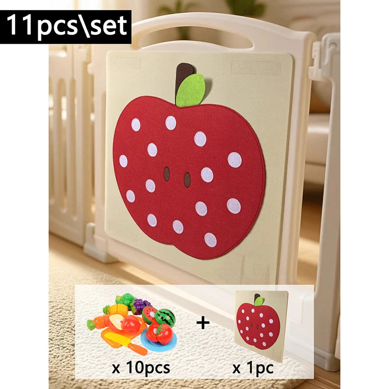 Fruit & Vegetable Felt Activity Board and Pretend Play Food Set