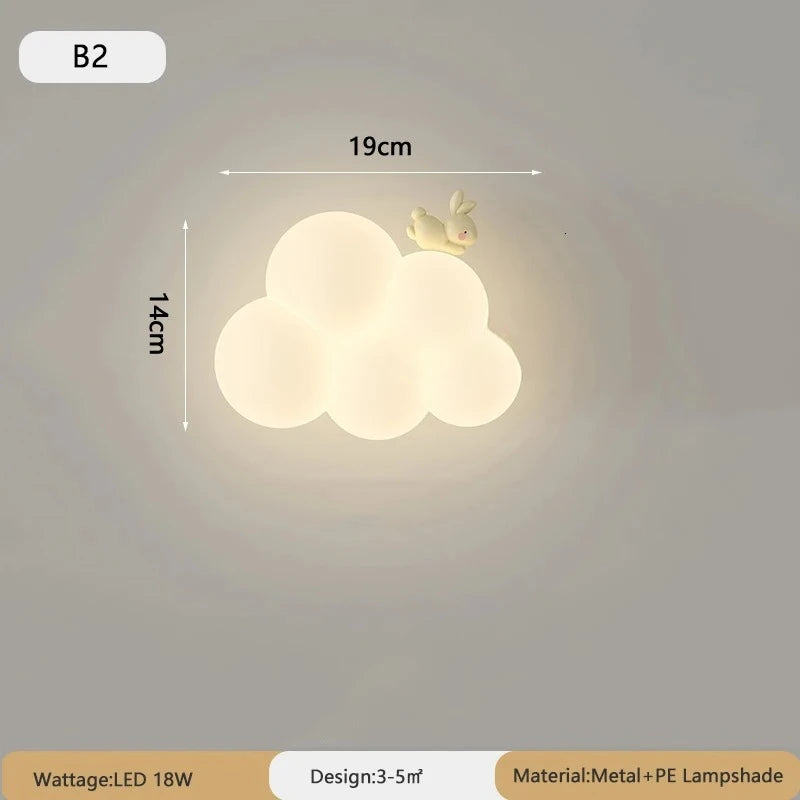 Children’s Cloud Wall Lamp – Warm LED Bedroom Light