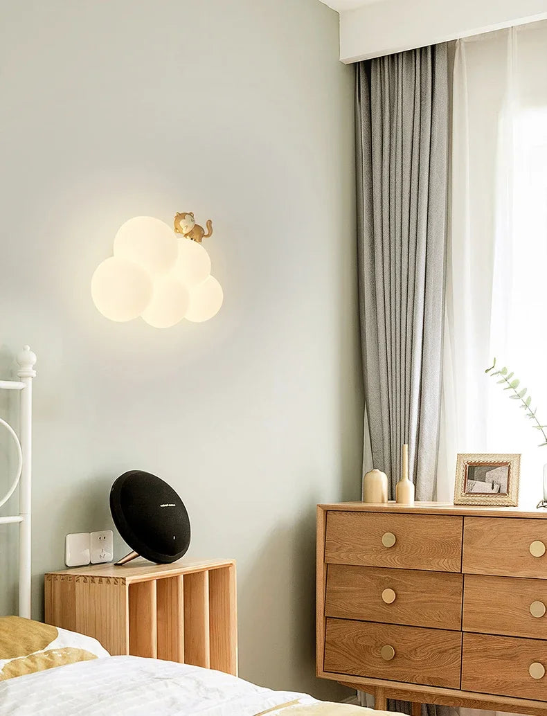 Children’s Cloud Wall Lamp – Warm LED Bedroom Light
