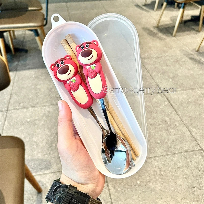 Character Children’s Cutlery Set with Travel Case