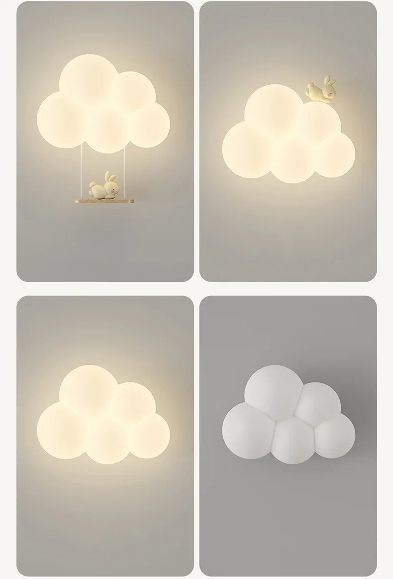 Children’s Cloud Wall Lamp – Warm LED Bedroom Light
