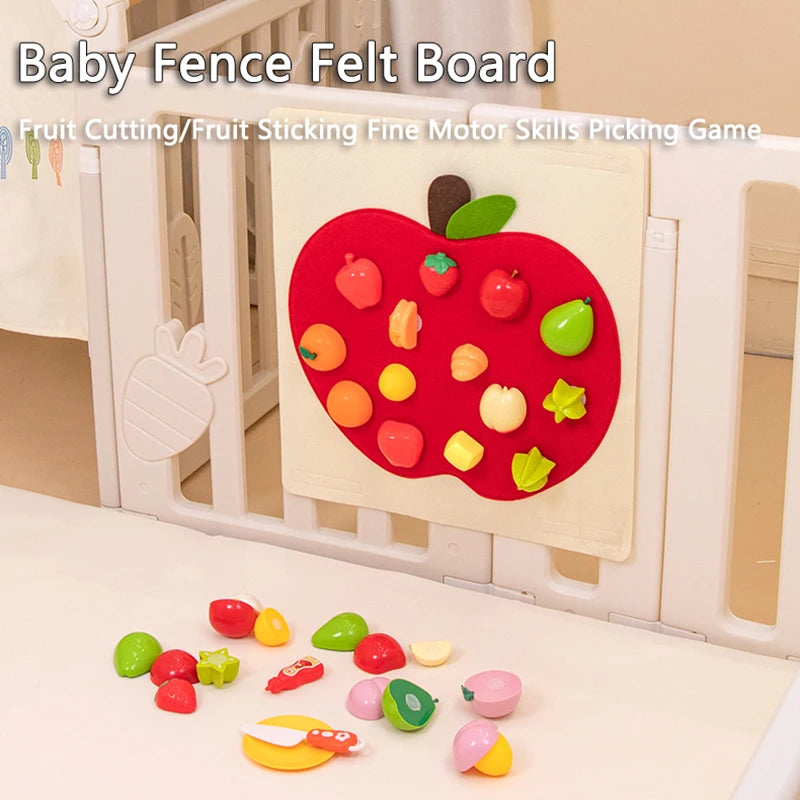 Fruit & Vegetable Felt Activity Board and Pretend Play Food Set