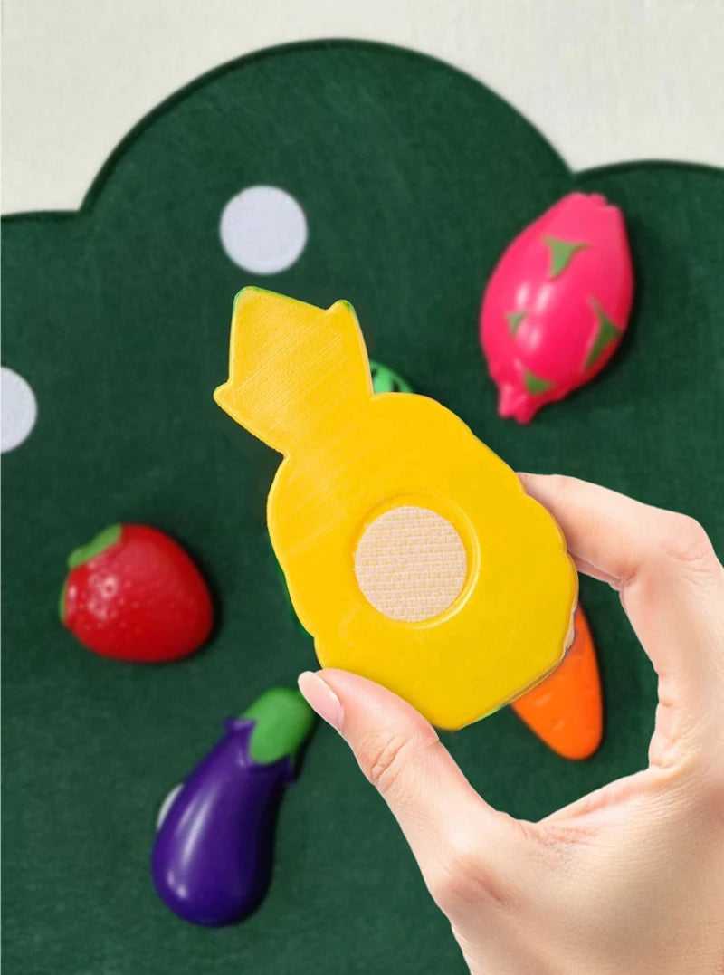 Fruit & Vegetable Felt Activity Board and Pretend Play Food Set