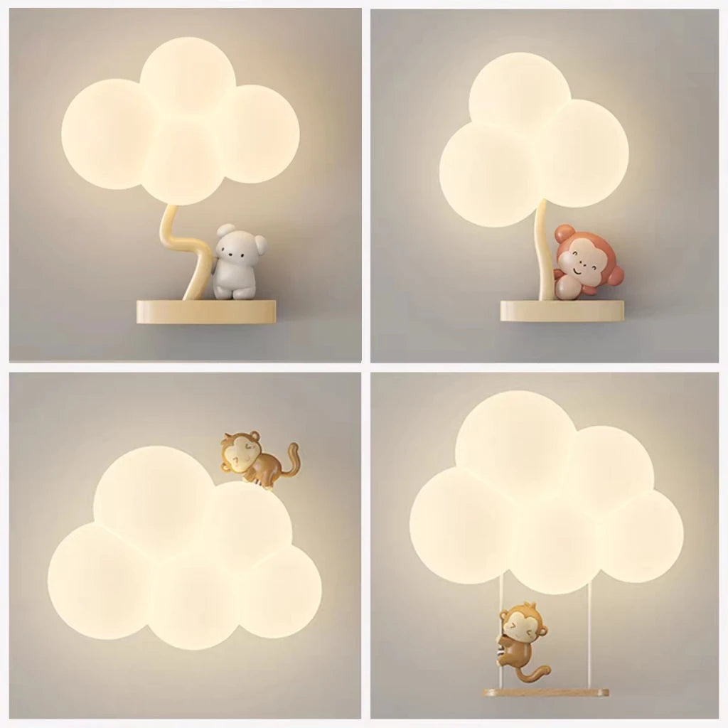 Children’s Cloud Wall Lamp – Warm LED Bedroom Light