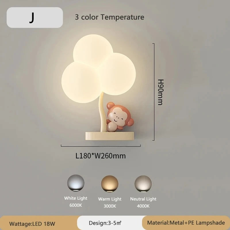 Children’s Cloud Wall Lamp – Warm LED Bedroom Light