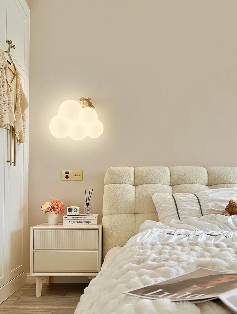 Children’s Cloud Wall Lamp – Warm LED Bedroom Light