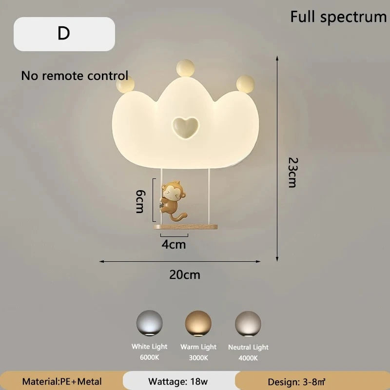 Children’s Cloud Wall Lamp – Warm LED Bedroom Light