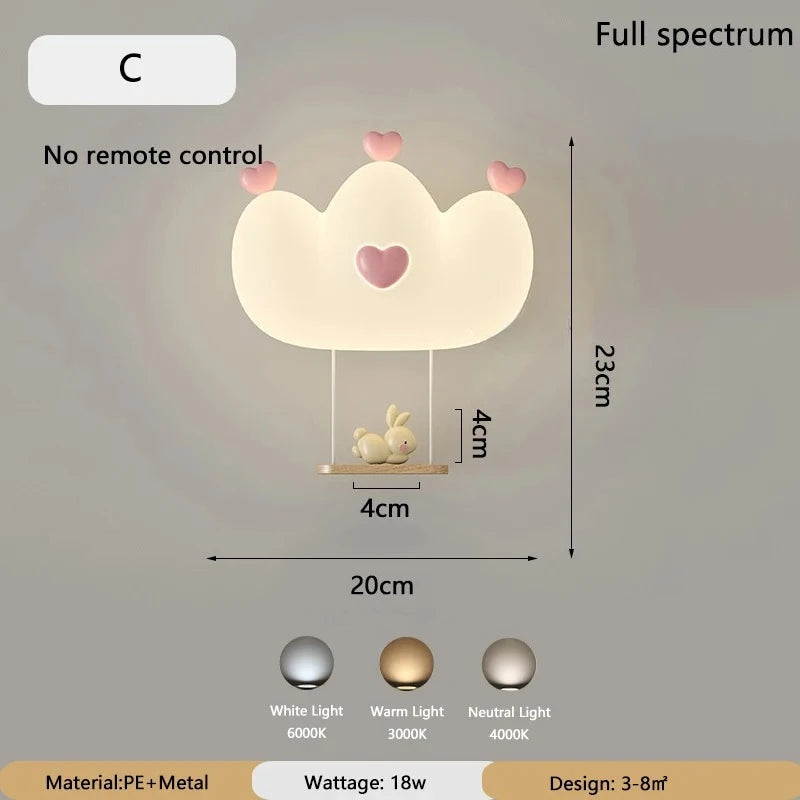 Children’s Cloud Wall Lamp – Warm LED Bedroom Light